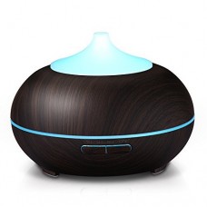 Safiaz Wood Grain Aroma Essential Oil Diffuser with Color Changing Lights  300 ml - B019RDZARS